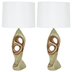 West German Ceramic Lamps, Style of Marianna von Allesch