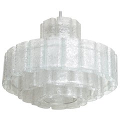 Doria Four-Tier Ice Glass Chandelier