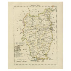 Antique 1830 Map of Leinster, Ireland with Dublin, Kilkenny, Wexford and Kildare
