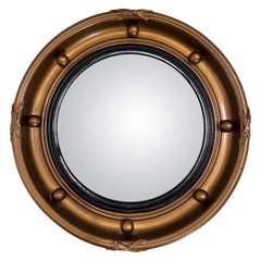 Antique English Regency Convex Mirror