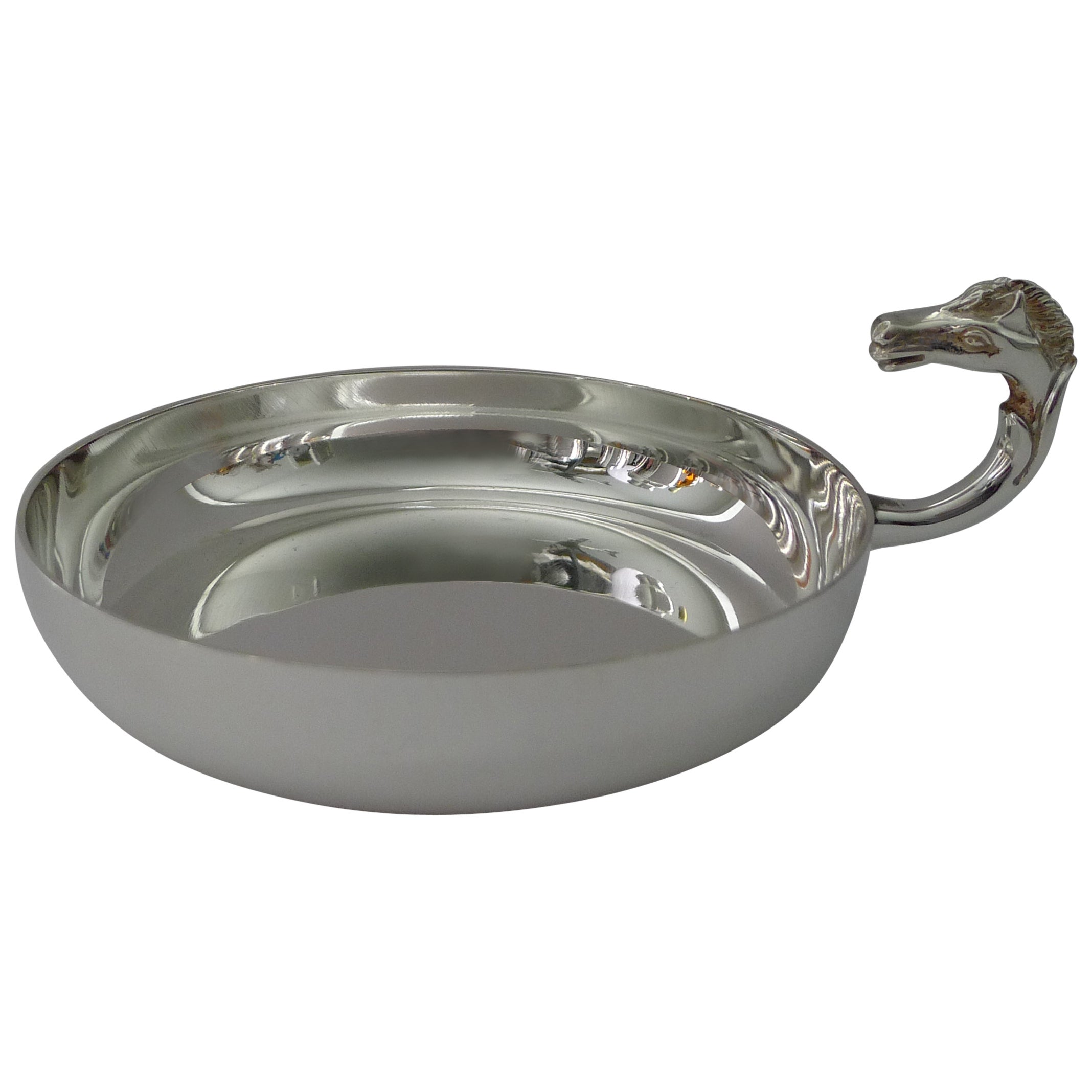 Hermes Silver Plate  Vide-Poche / Large Tastevin c.1960