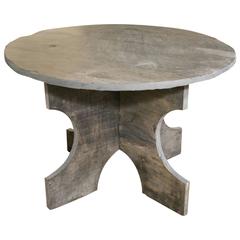 Custom-Made Solid Blue Slate Round Dining Table