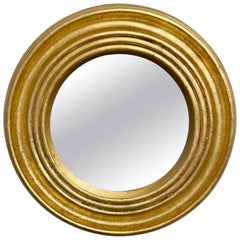 Round Deep Gilt Mirror