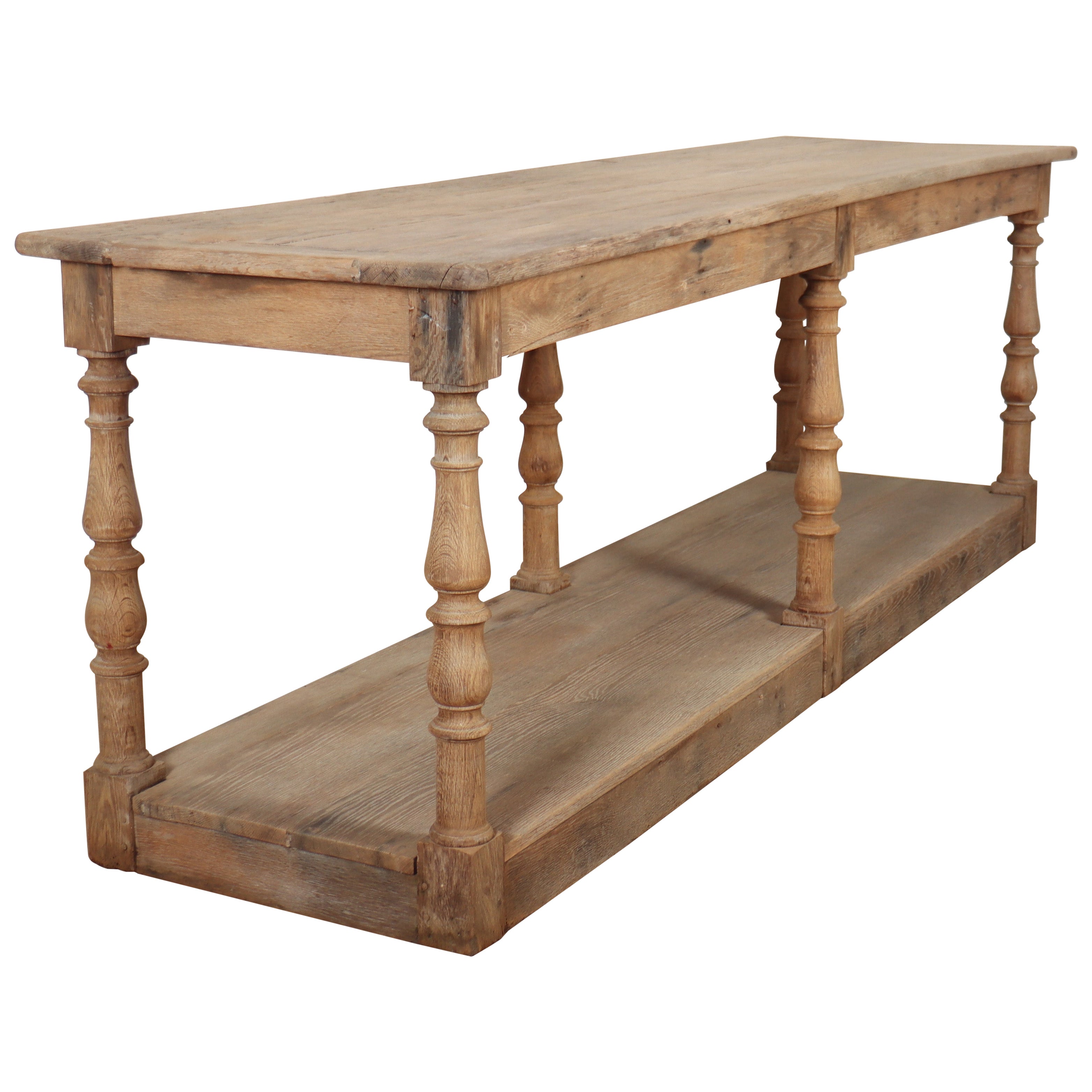 French Bleached Oak Drapers Table