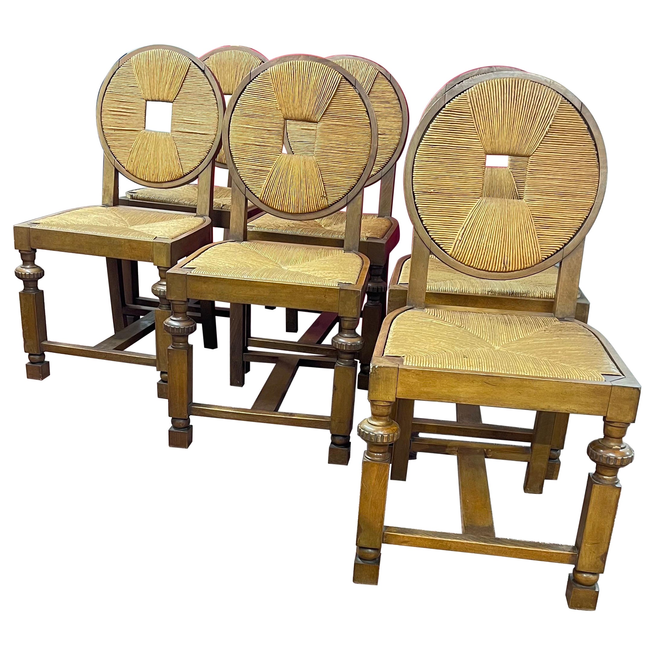 Set di sei sedie Victor Courtray