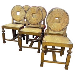 Set di sei sedie Victor Courtray