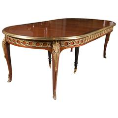 Louis XV Style Bronze-Mounted Dining Table in the Manner of Francois Linke 6
