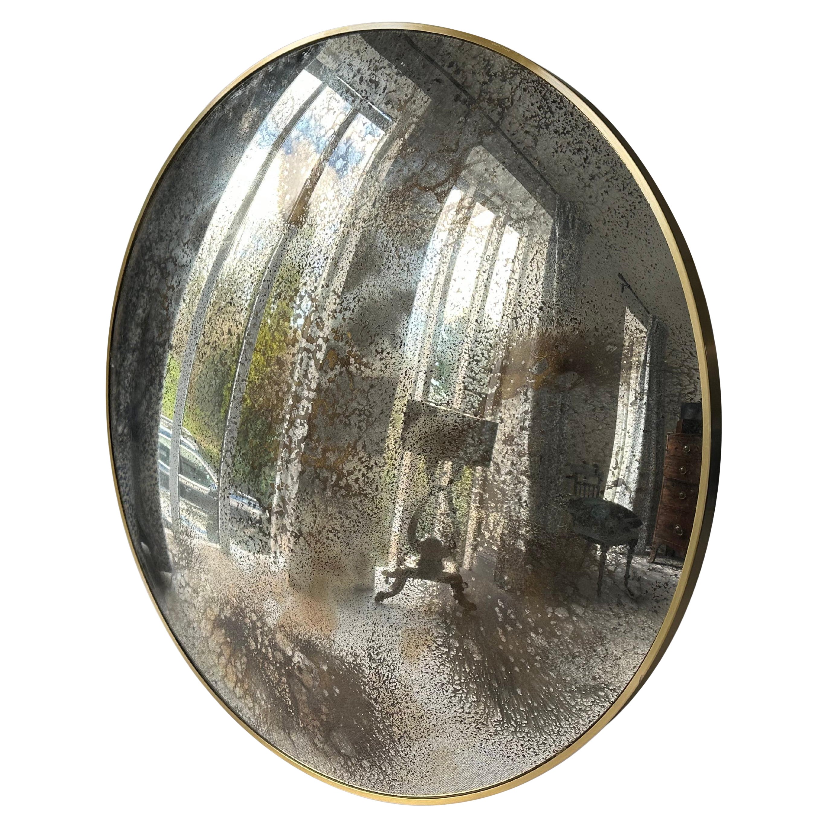 The Convex Mirror Company - Vernazza 150 cms / 59" Silver Antiqued Convex Mirror