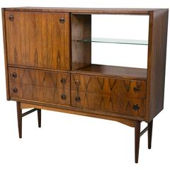 Scandinavian Mid-Century Modern Rosewood Bar Cabinet
