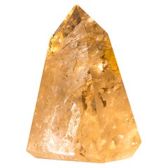 Generador de Obelisco de Cristal de Cuarzo Citrino Natural Auténtico