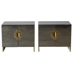 Hollywood Regency Mirror Nightstands by Ello - a Pair