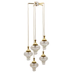 Lovely Amber and Gold Mid-Century Modern Cascading Lamp by WILA, 1960s Germany