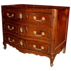 18th Century Fruitwood French Three-Drawer Commode