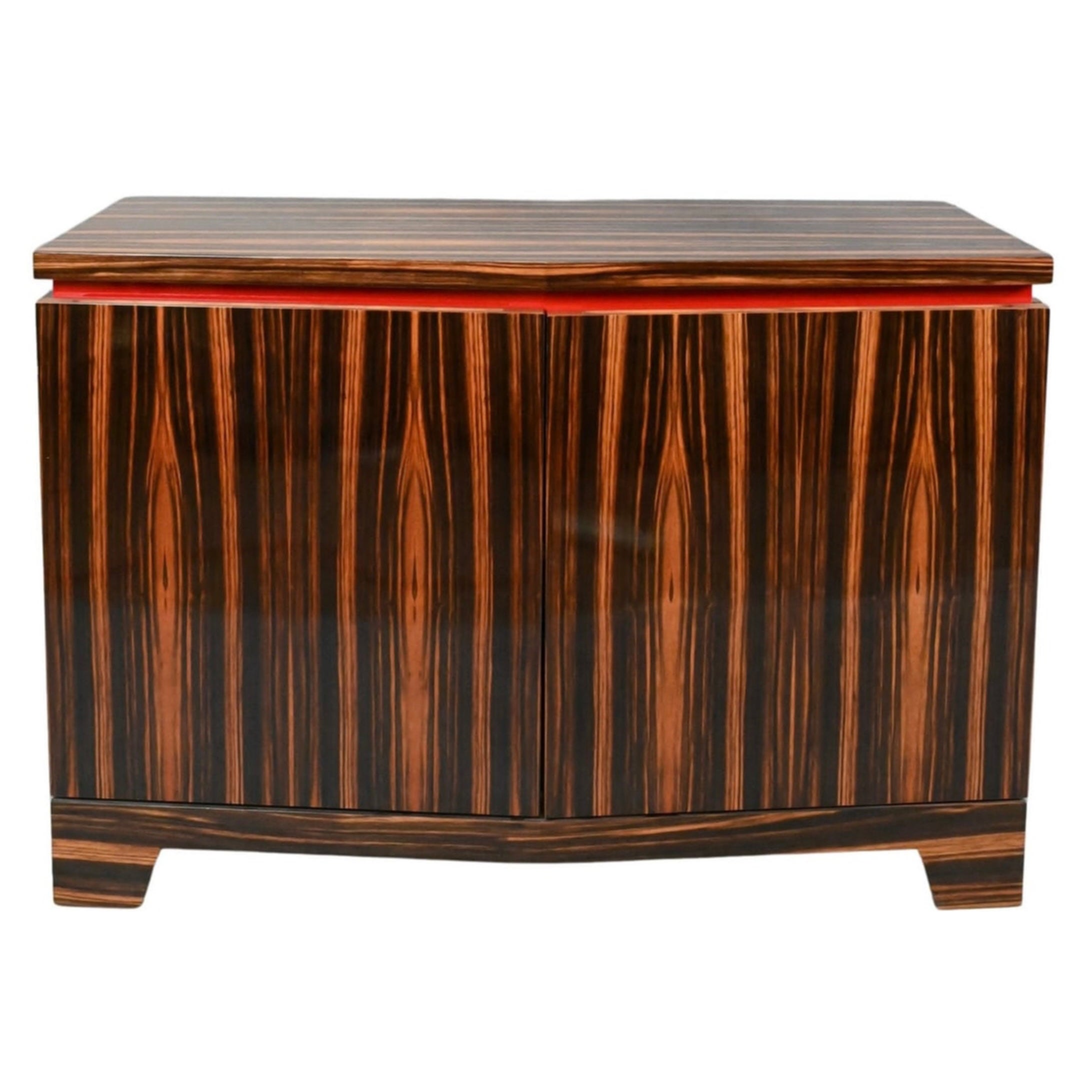 Stunning Custom Macassar Ebony Small Server Sideboard For Sale