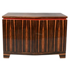 Stunning Custom Macassar Ebony Small Server Sideboard