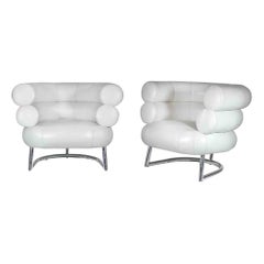 Vintage Pair of Bibendum Armchairs by Eileen Gray, 1970s