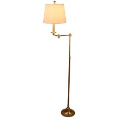 French Bronze Swing Arm Floor Lamp