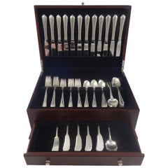 Wild Flower by Royal Crest Sterling Silver Flatware Set of 12 Service 74 Pieces