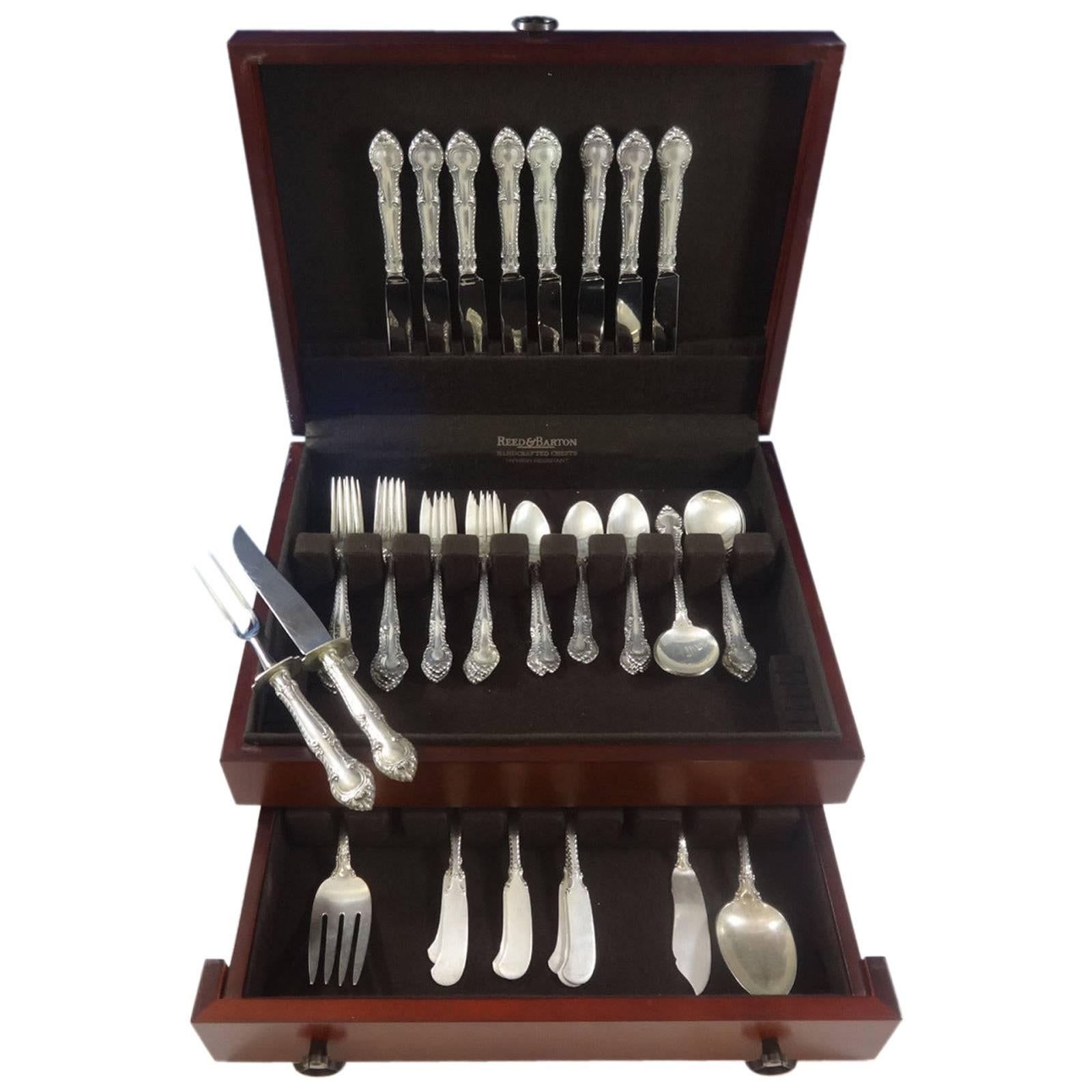English Gadroon by Gorham Sterling Silver Flatware Set for 8 Service 53 Pieces