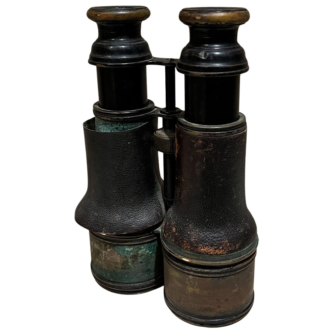 Antike französische Colmont FT Binoculars Leder Paris, FT Binoculars