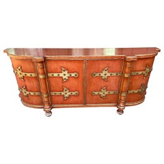 Fantastic Gothic Spanish Revival style Credenza Mid-century