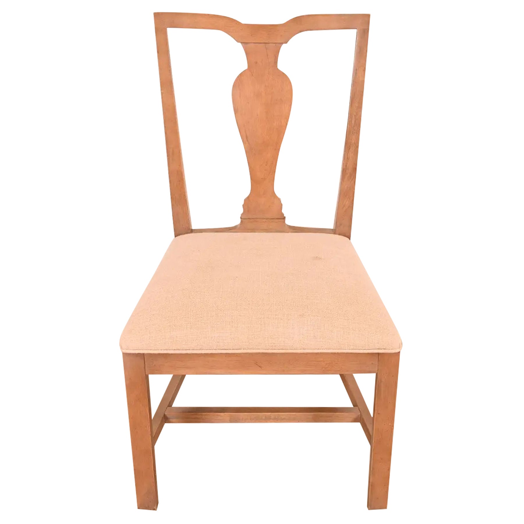 Modern Chippendale Carved Maple Dining Chair or Side Chair
