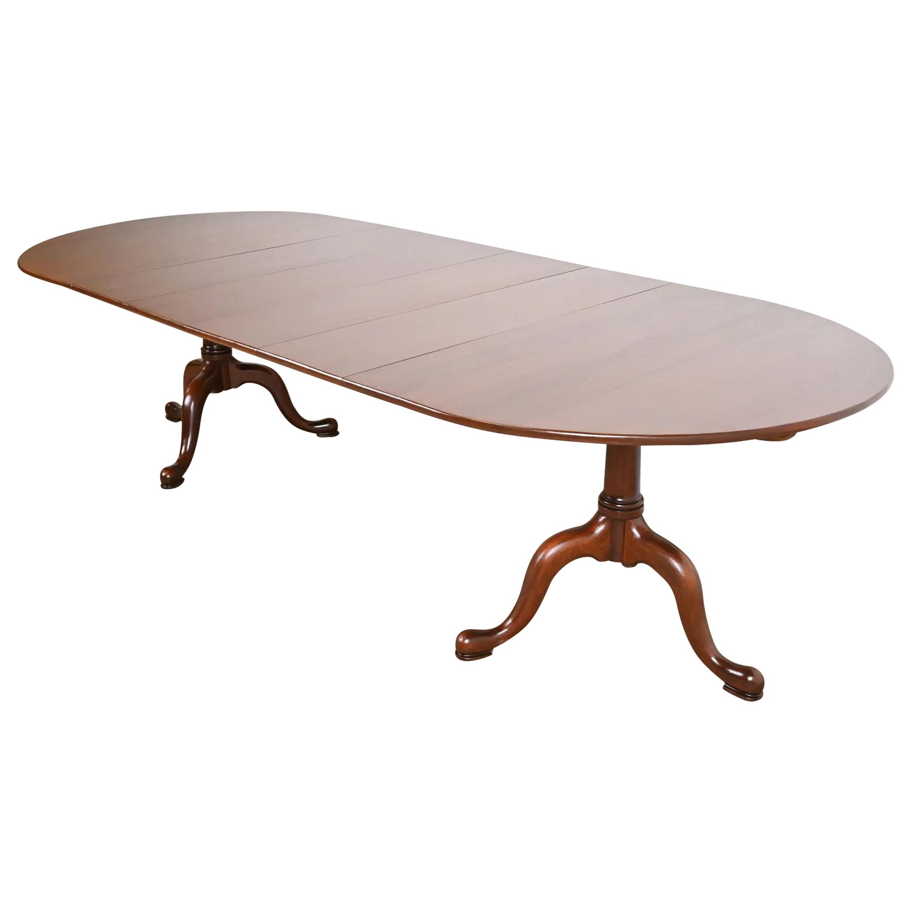 Henkel Harris Georgian Solid Cherry Extension Dining Table, Newly Refinished