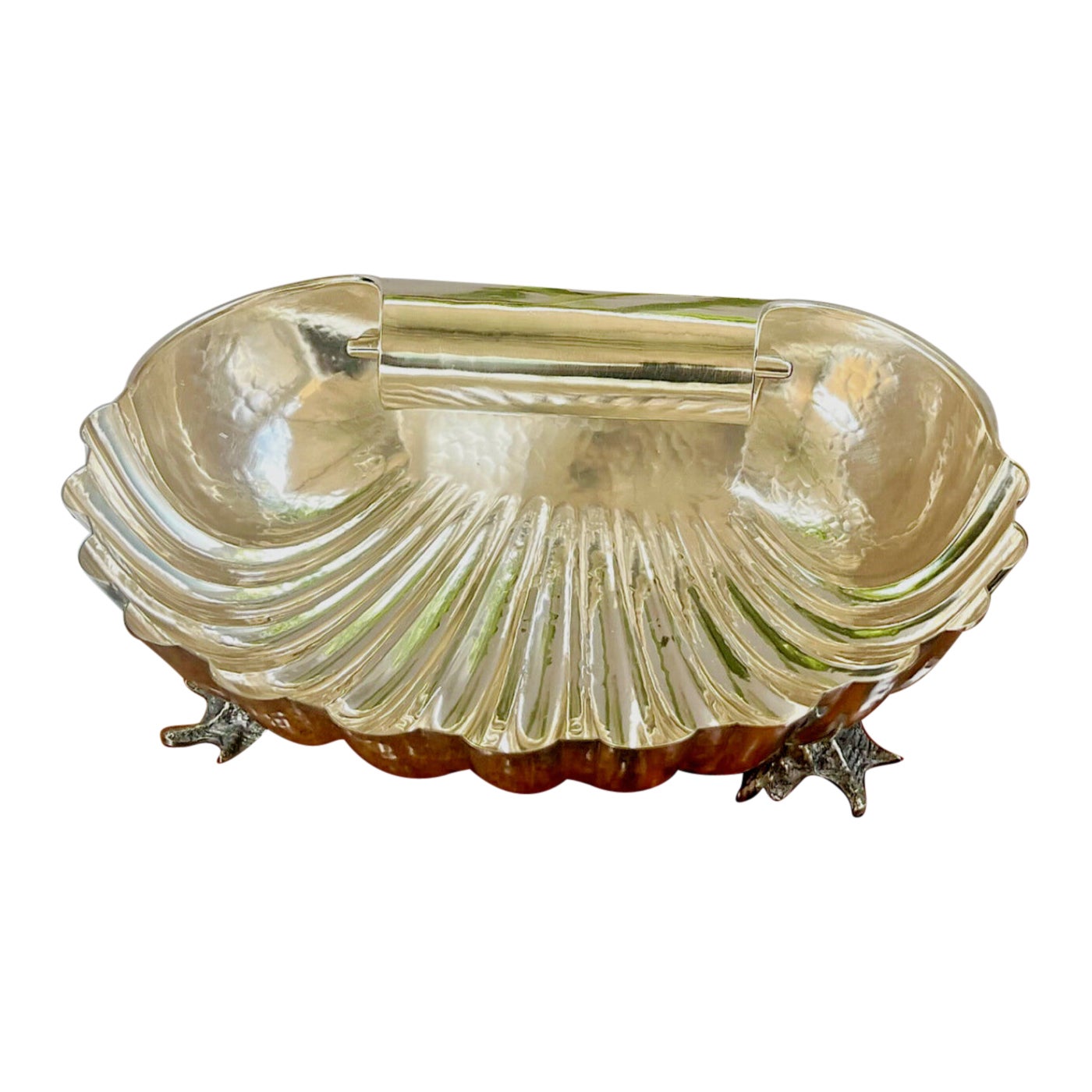 Centro de mesa italiano de plata en forma de concha de Buccellati, S. XX en venta
