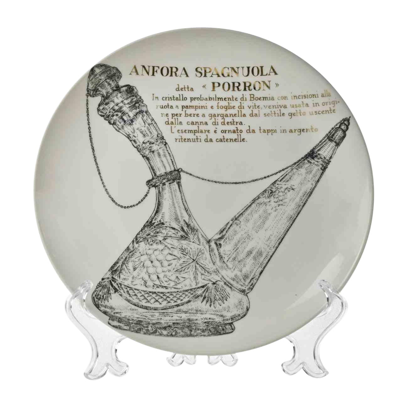 Anfora Spagnuola Detta « Porron » de Piero Fornasetti  pour Martini & Rossi, années 1960