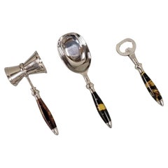 Set da bar Ralph Lauren con 3 pezzi di conchiglia finta tortora