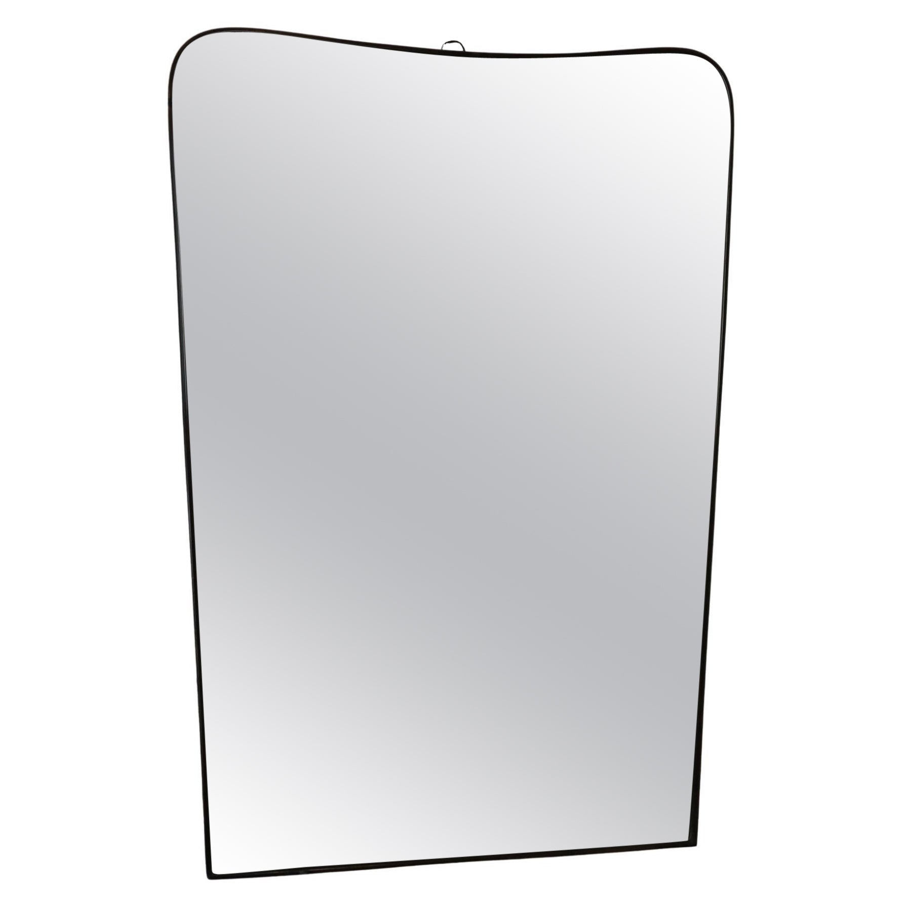 Mid-century modern brass mirror by Gio Ponti, Italy, 1950s For Sale