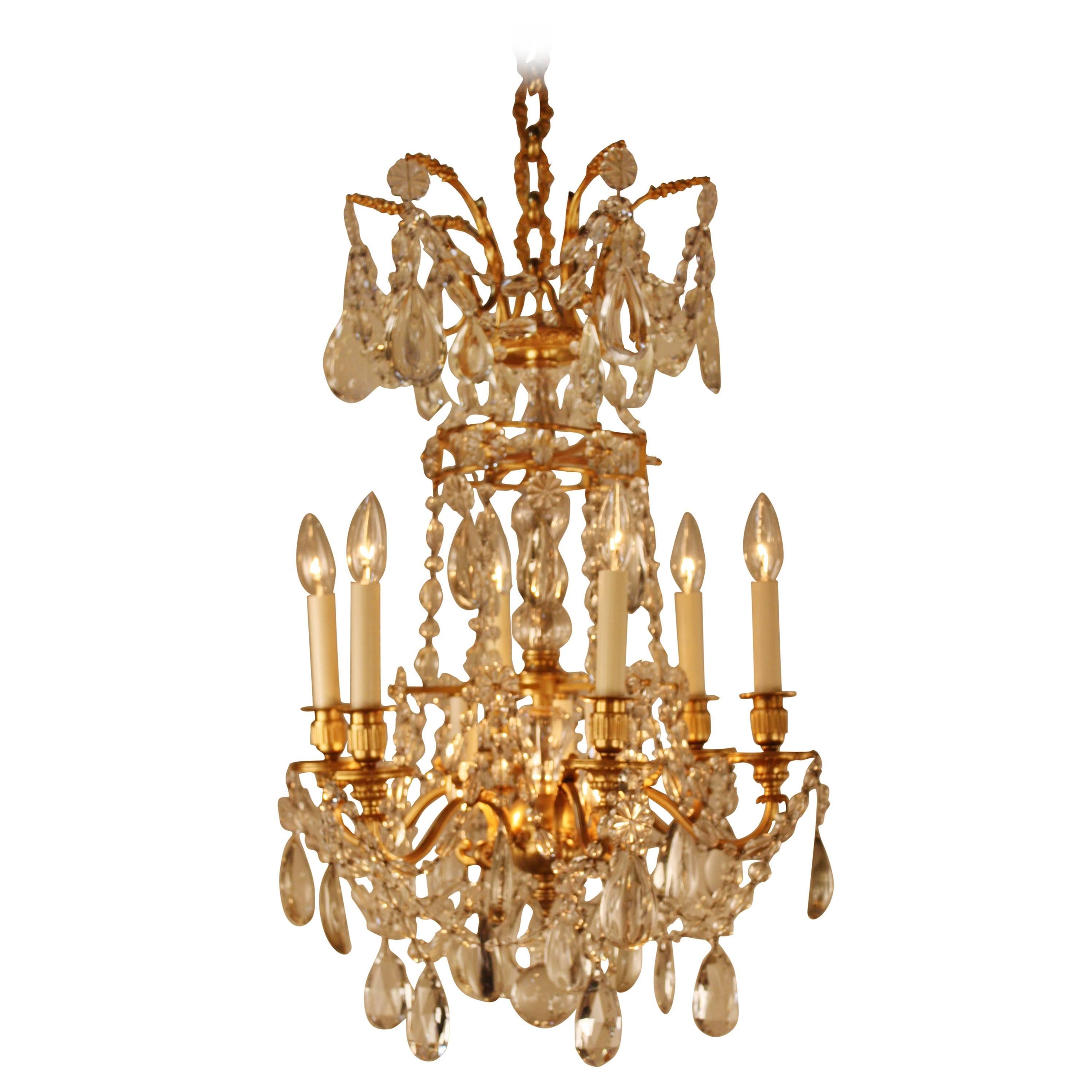 High Quality Crystal and Bronze Chandelier by Baccarat