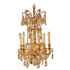 High Quality Crystal and Bronze Chandelier by Baccarat