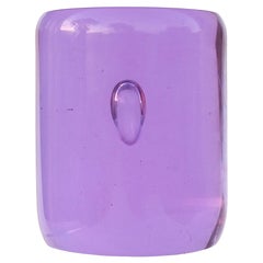 Oggetti Murano Signed Alexandrite Purple Italian Art Glass Sculpture Paperweight