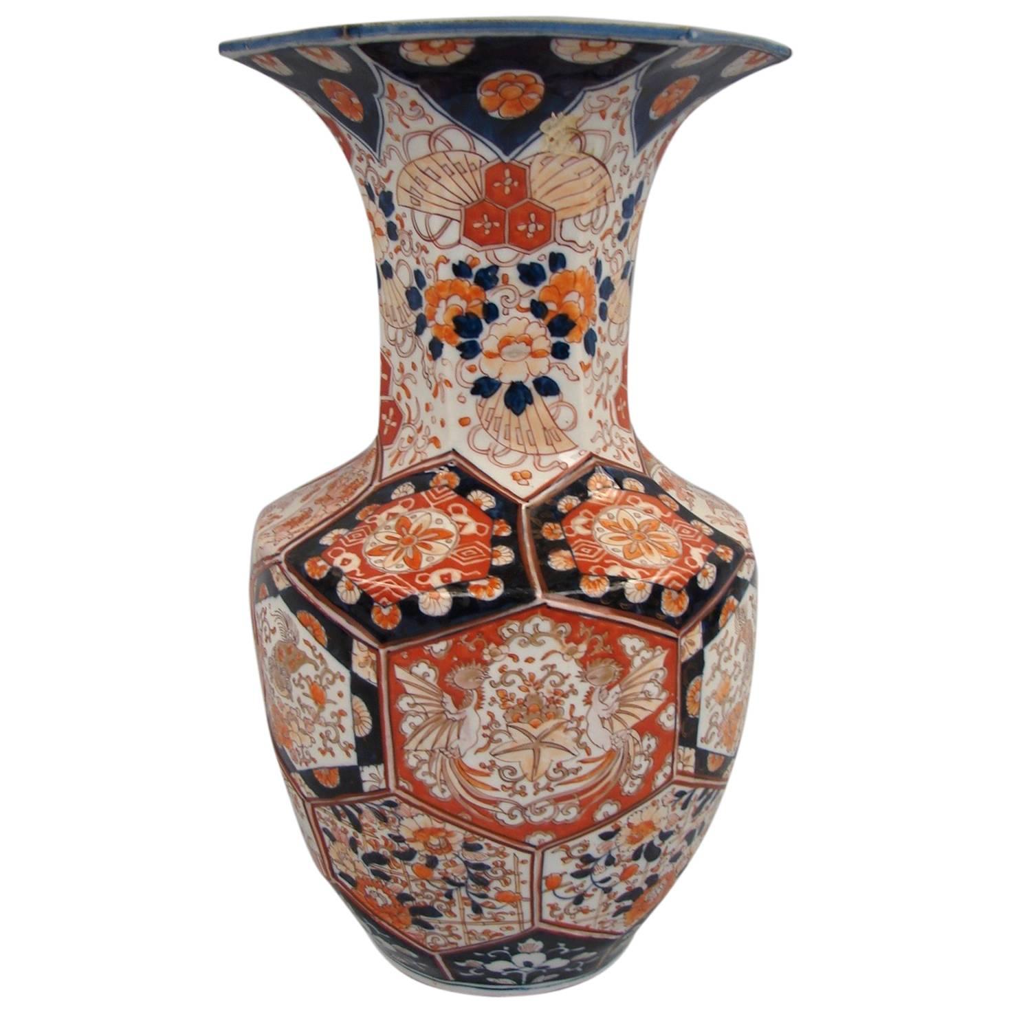 Imari Faceted Vase