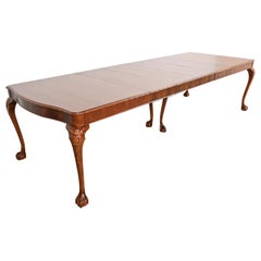 Romweber Chippendale Mahogany Extension Dining Table, Newly Refinished