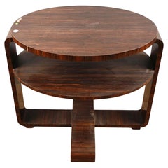 The Pedestal table art deco en placage de noyer circa 1930