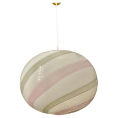 Vetri Globus Murano Glas Briefmarken 45 cm , Italien 1980er