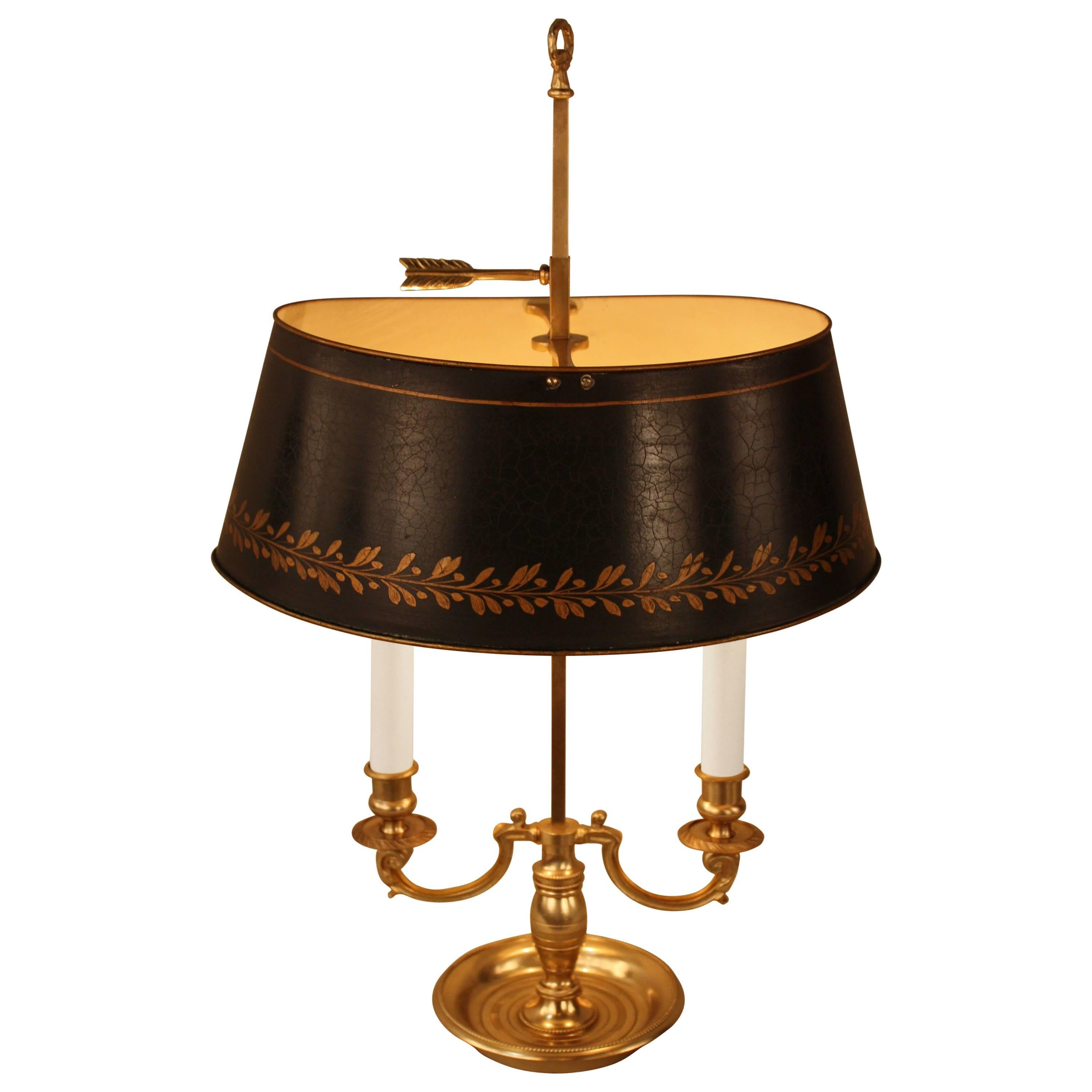 French Bronze Bouillotte Desk Lamp