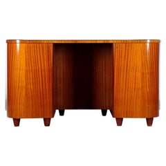 Biedermeier Art Deco Style Partners Desk Curved Johan Vilhelm Karlsson 1947