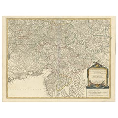 Original Karte aus Südösterreich, Carinthia, Carniola und Styria aus dem 18. Jahrhundert