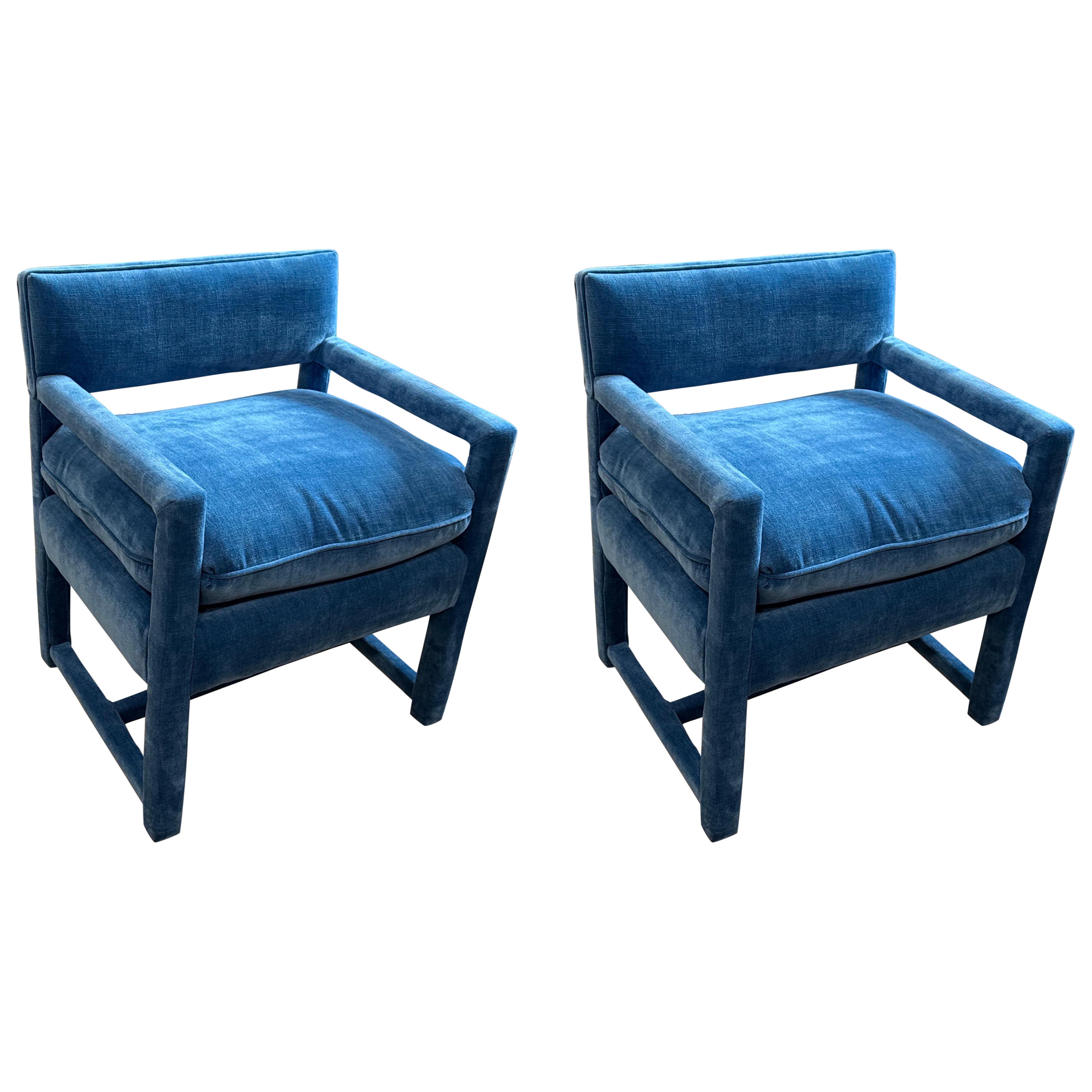 Sillas laterales vintage totalmente tapizadas de Flair by Bernhardt, un par en venta