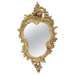Miroir belge du 20e siècle avec cadre doré de style Louis XV