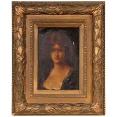 Portrait of a Red Haired Woman by Jean-Jacques Henner