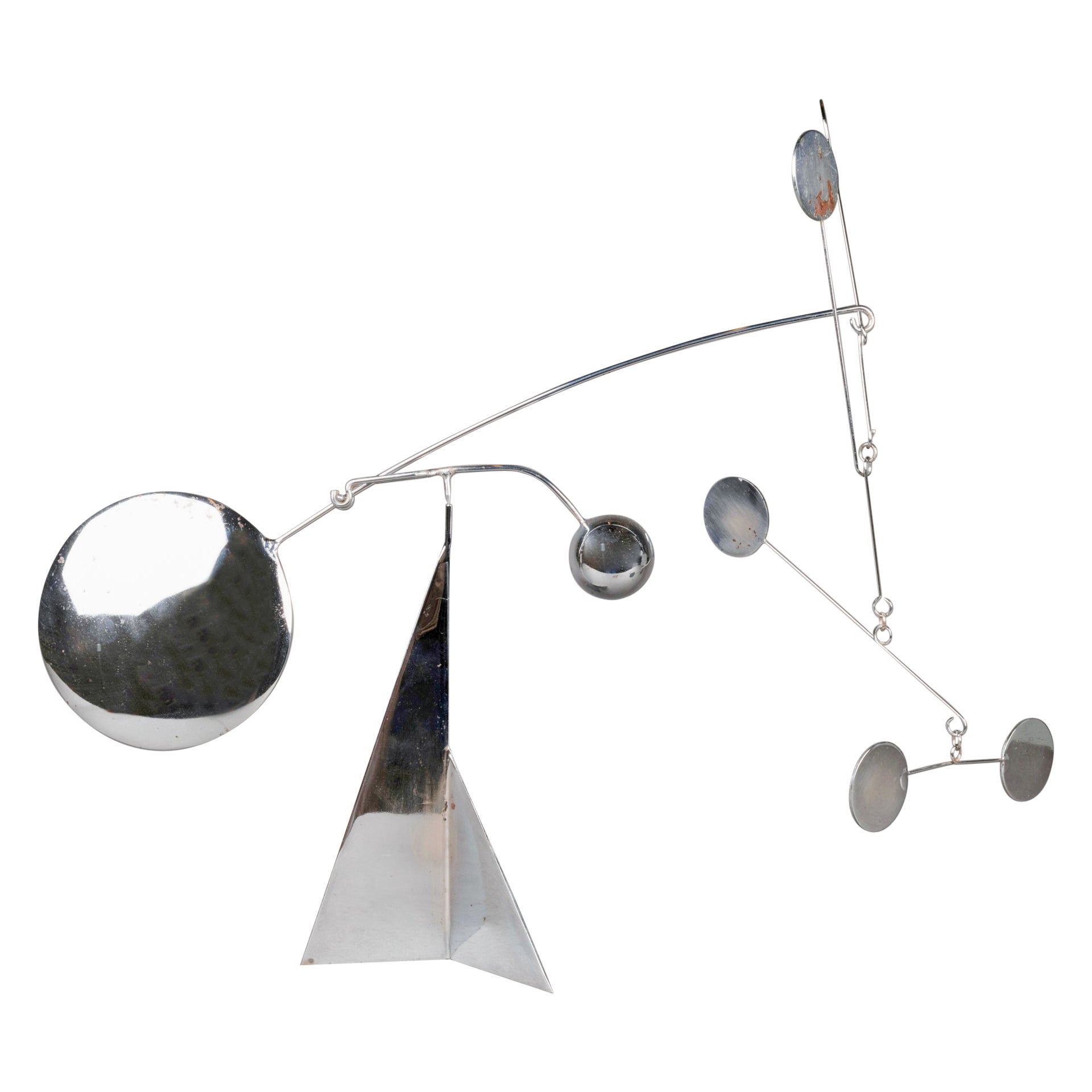 François Colette : Chrome plated signed and dated mobile sculpture - 1972