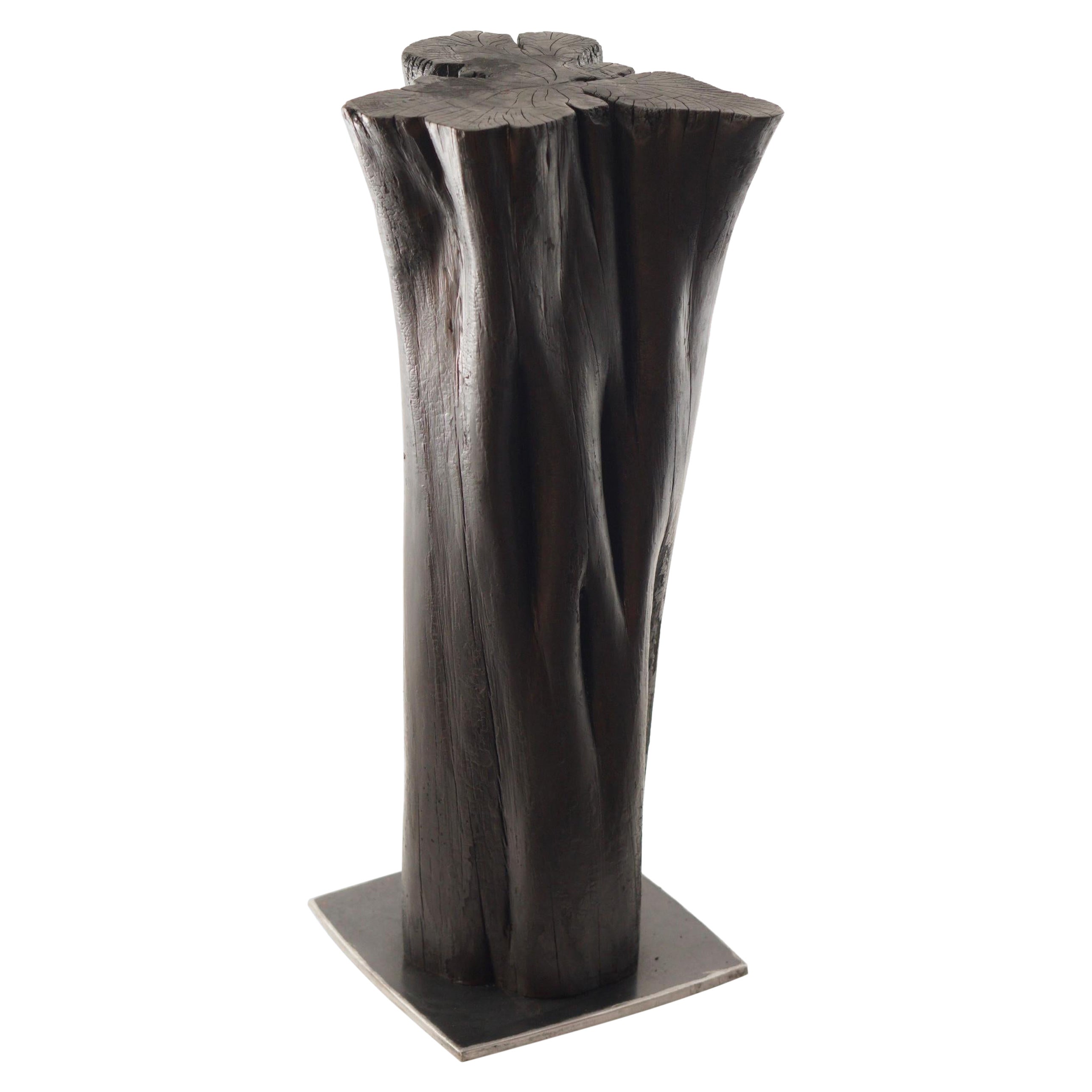 Rorshack Tisch von Seven Cedars Co schwarzer Yakisugi Tisch aus Zedernholz. im Angebot