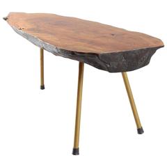 Huge Viennese Tree Trunk Table by Modernist Carl Auböck, Vienna, 1950