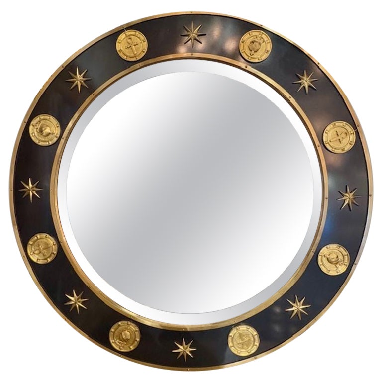 English Neo-classical Round Mirror