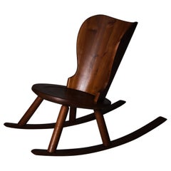 Swedish pine rocking chair by anonymous designer, 1930s