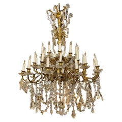 19th Century French Louis XVI 48 Light Chandelier